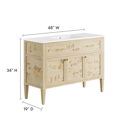 Elysian 48" Wood Single Sink Bathroom Vanity by Modway - EEI-6451
