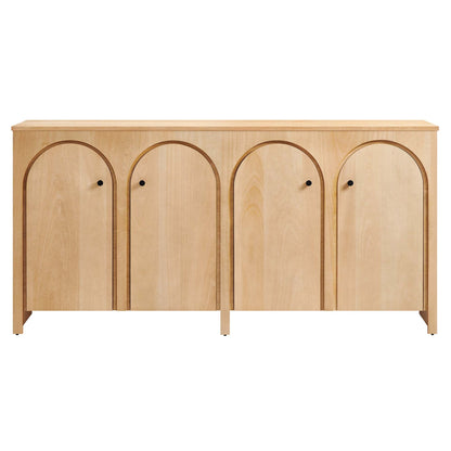 Appia Wood Grain 4-Door Sideboard Storage Cabinet by Modway