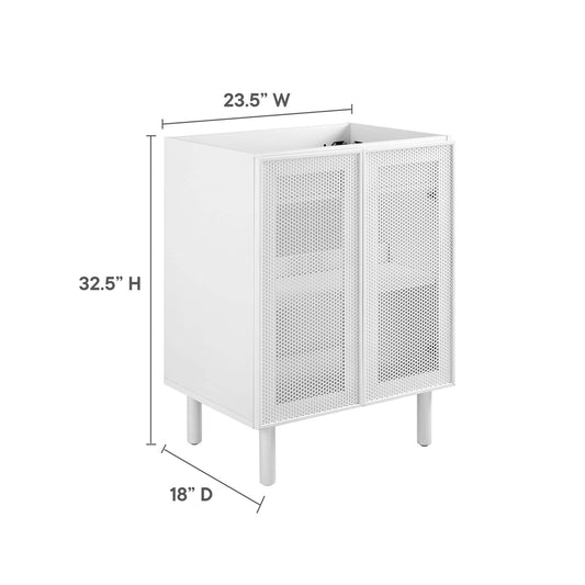 Calla 24" Perforated Metal Bathroom Vanity Cabinet