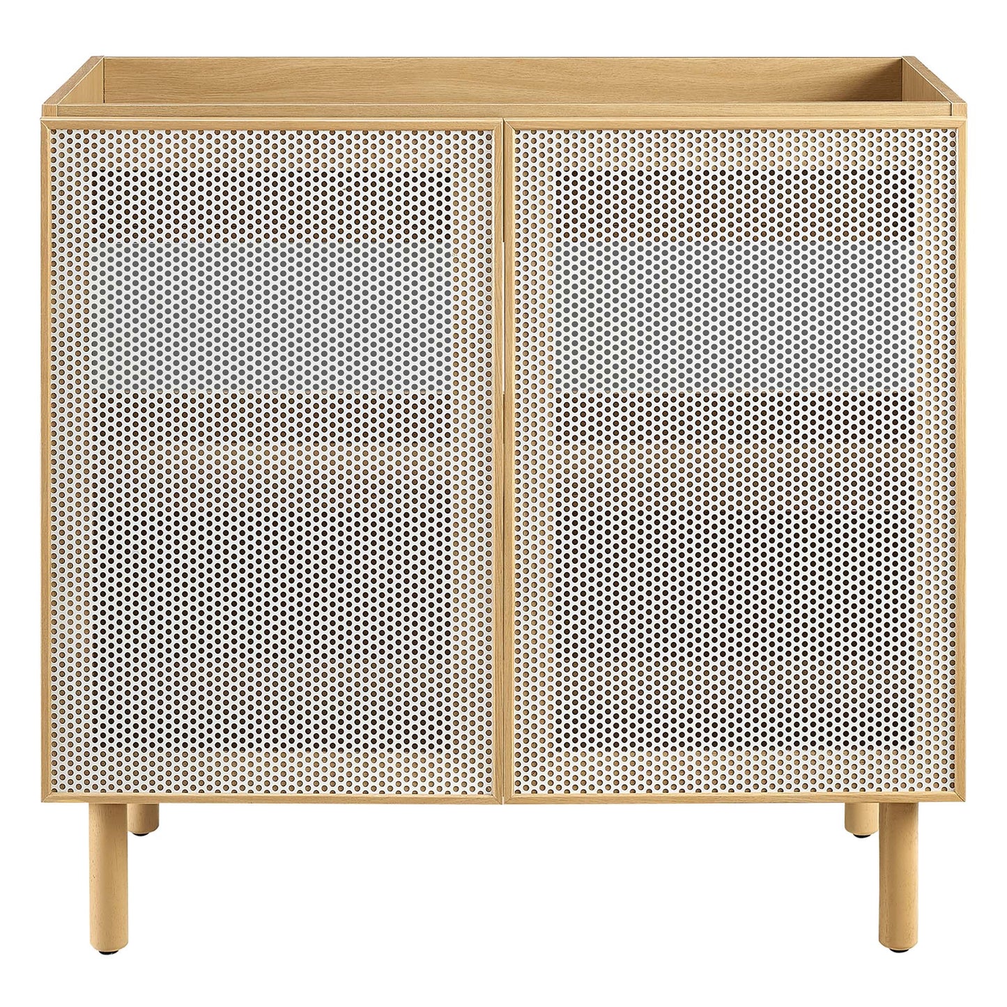 Calla 36" Perforated Metal Bathroom Vanity Cabinet by Modway