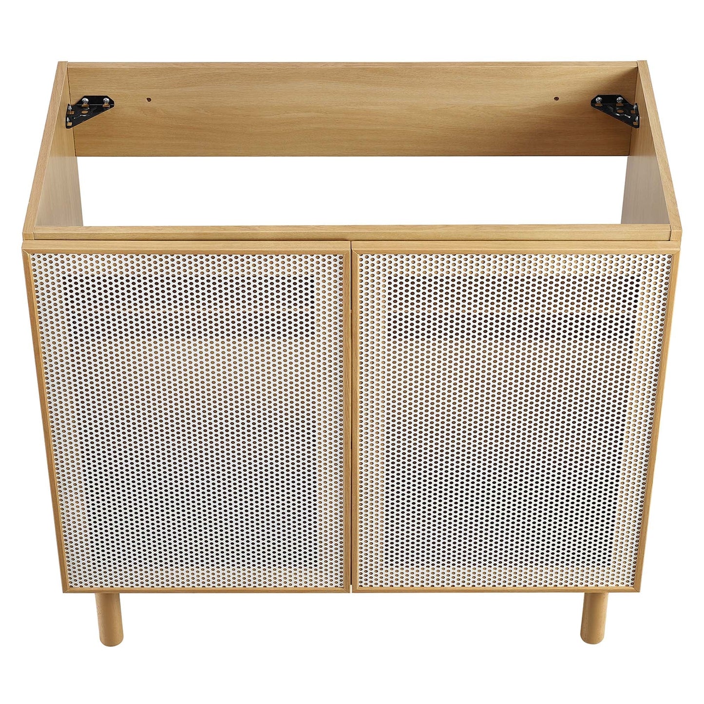 Calla 36" Perforated Metal Bathroom Vanity Cabinet by Modway