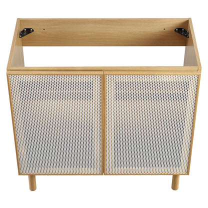 Calla 36" Perforated Metal Bathroom Vanity Cabinet by Modway