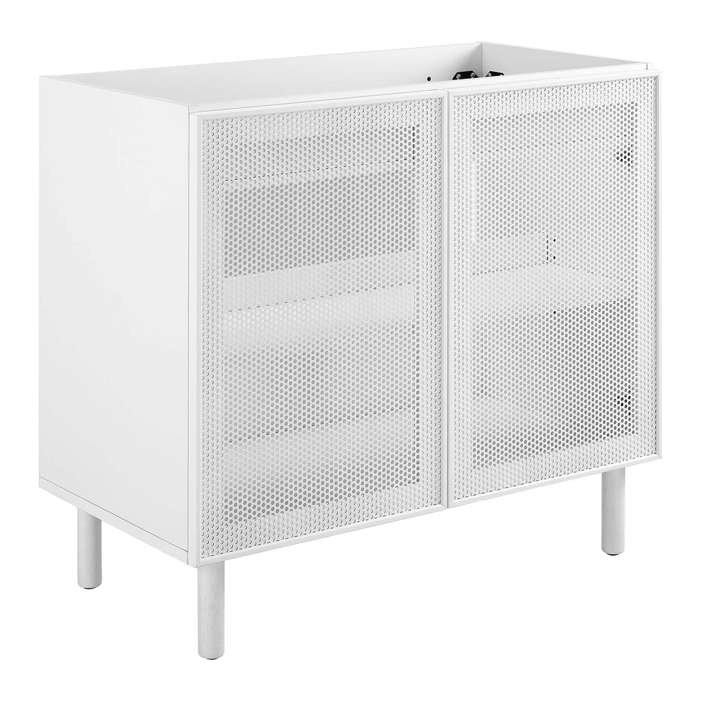 Calla 36" Perforated Metal Bathroom Vanity Cabinet by Modway
