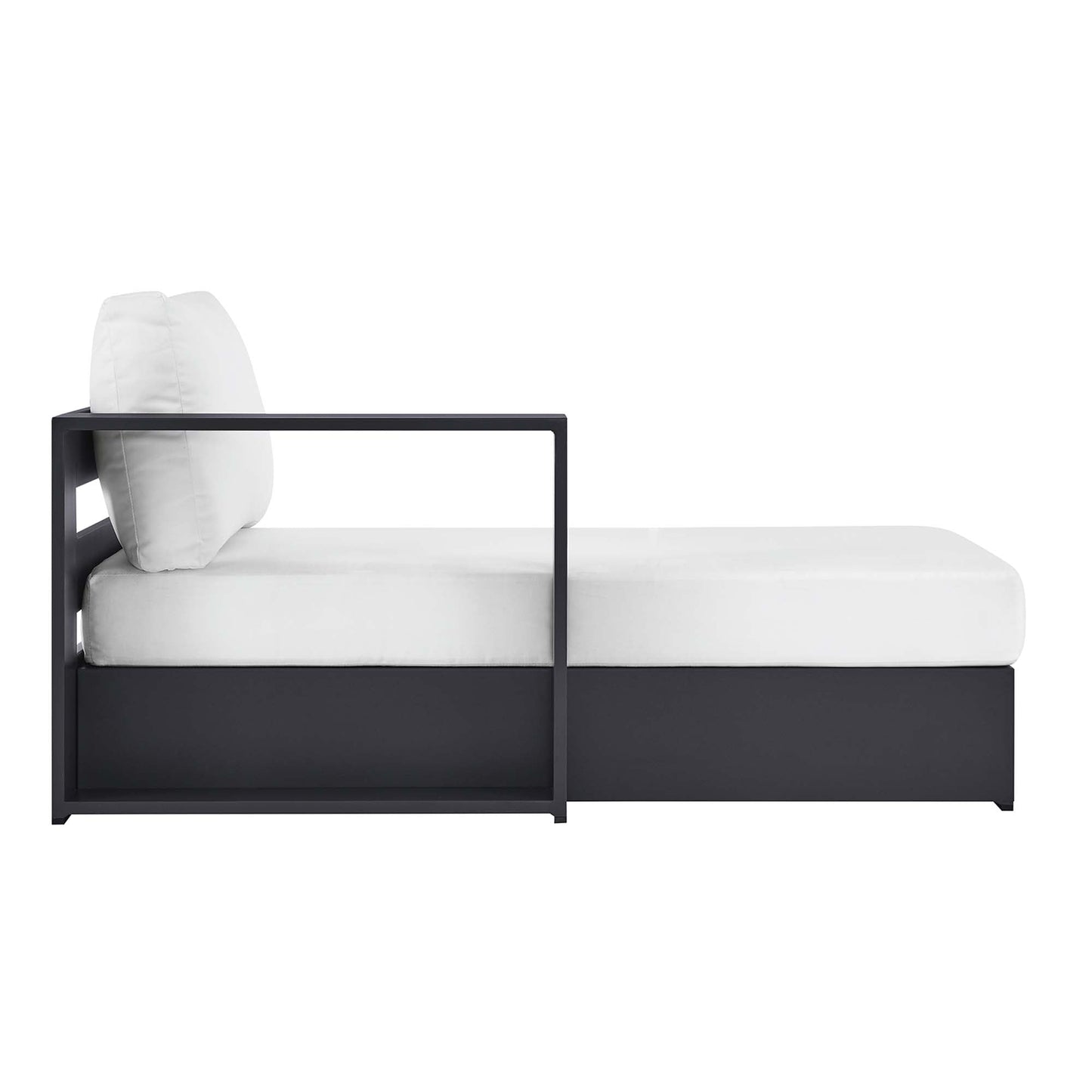 Tahoe Outdoor Patio Powder-Coated Aluminum Left-Facing Chaise Lounge