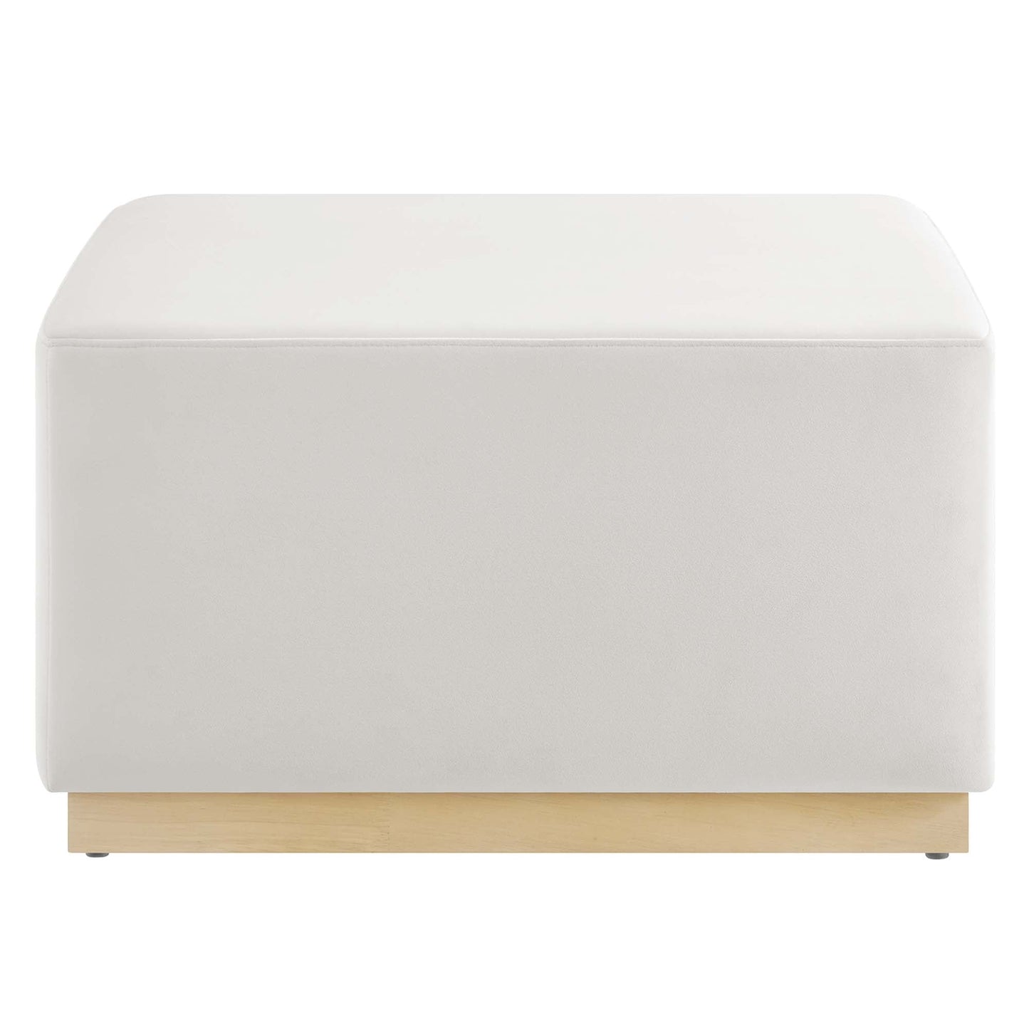 Tilden Large 28" Square Performance Velvet Upholstered Ottoman