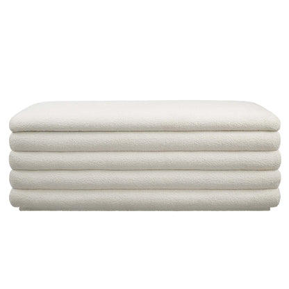 Mezzo Boucle Upholstered Storage Bench by Modway