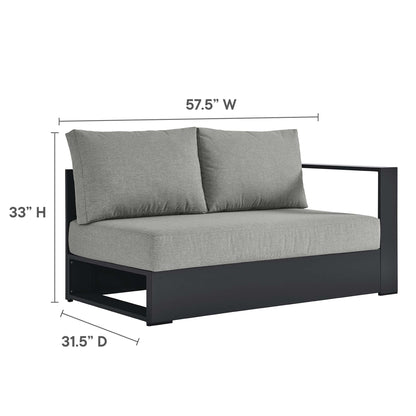 Tahoe 2-Piece Outdoor Patio Powder-Coated Aluminum Sectional Sofa Set