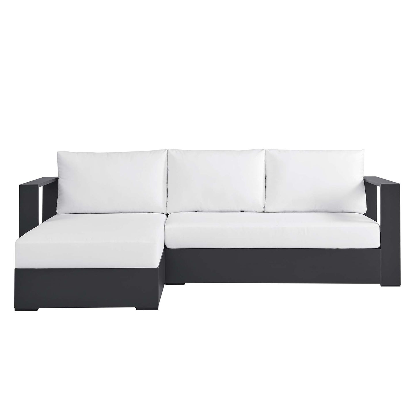 Tahoe 2-Piece Outdoor Patio Powder-Coated Aluminum Sectional Sofa Set