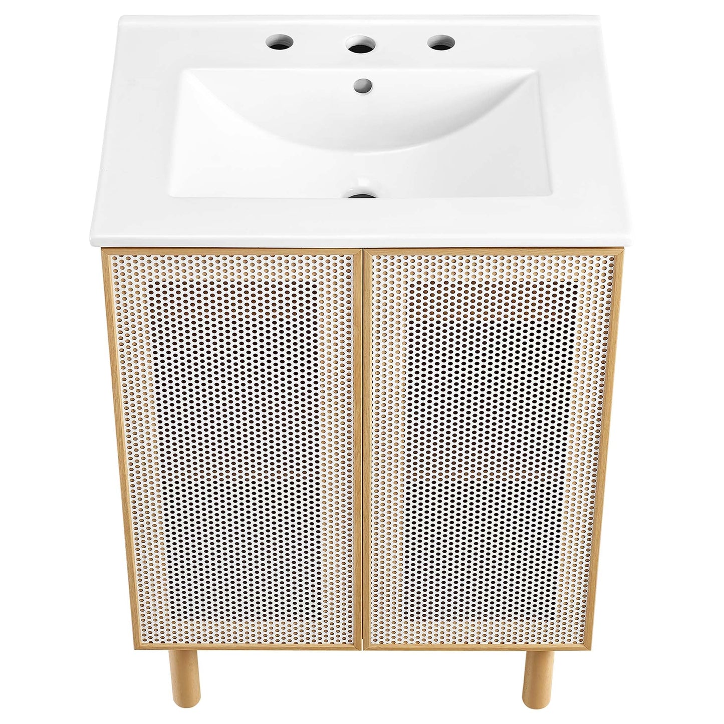 Calla 24" Perforated Metal Bathroom Vanity by Modway