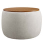 Perla Woven Heathered Fabric Upholstered Storage Ottoman by Modway