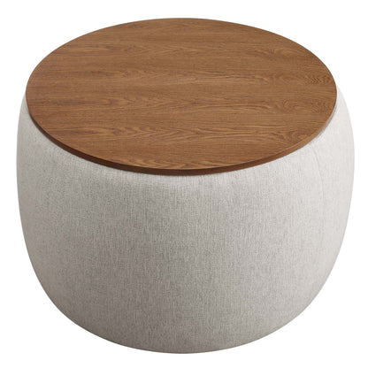 Perla Woven Heathered Fabric Upholstered Storage Ottoman by Modway