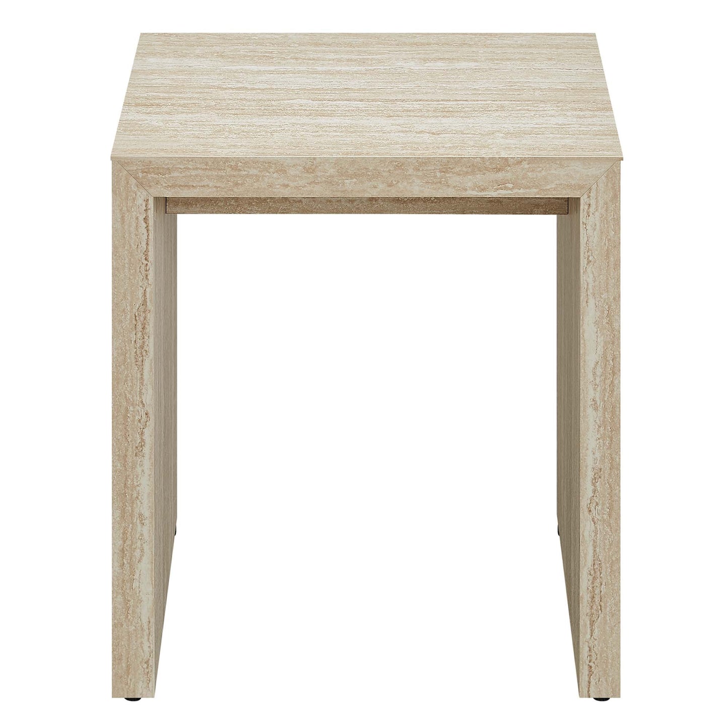 Mirella Faux Travertine Side Table by Modway