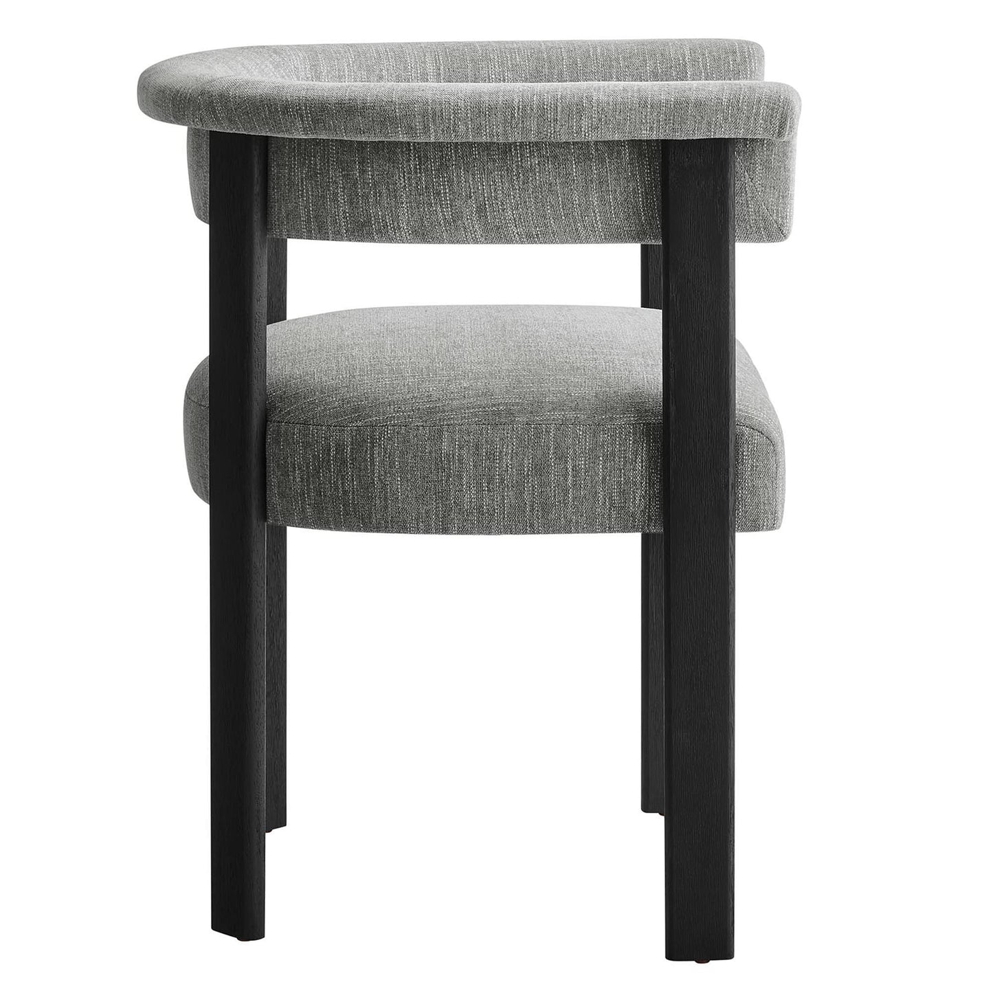 Imogen Fabric Upholstered Barrel Dining Chairs Set of 2