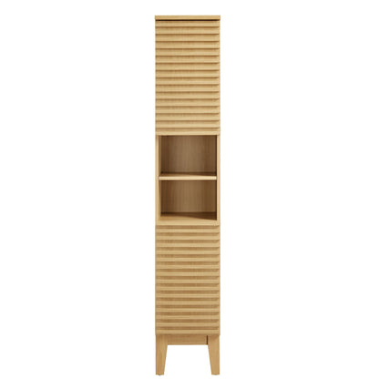 Render Tall Narrow Bathroom Storage Cabinet by Modway