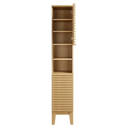 Render Tall Narrow Bathroom Storage Cabinet by Modway