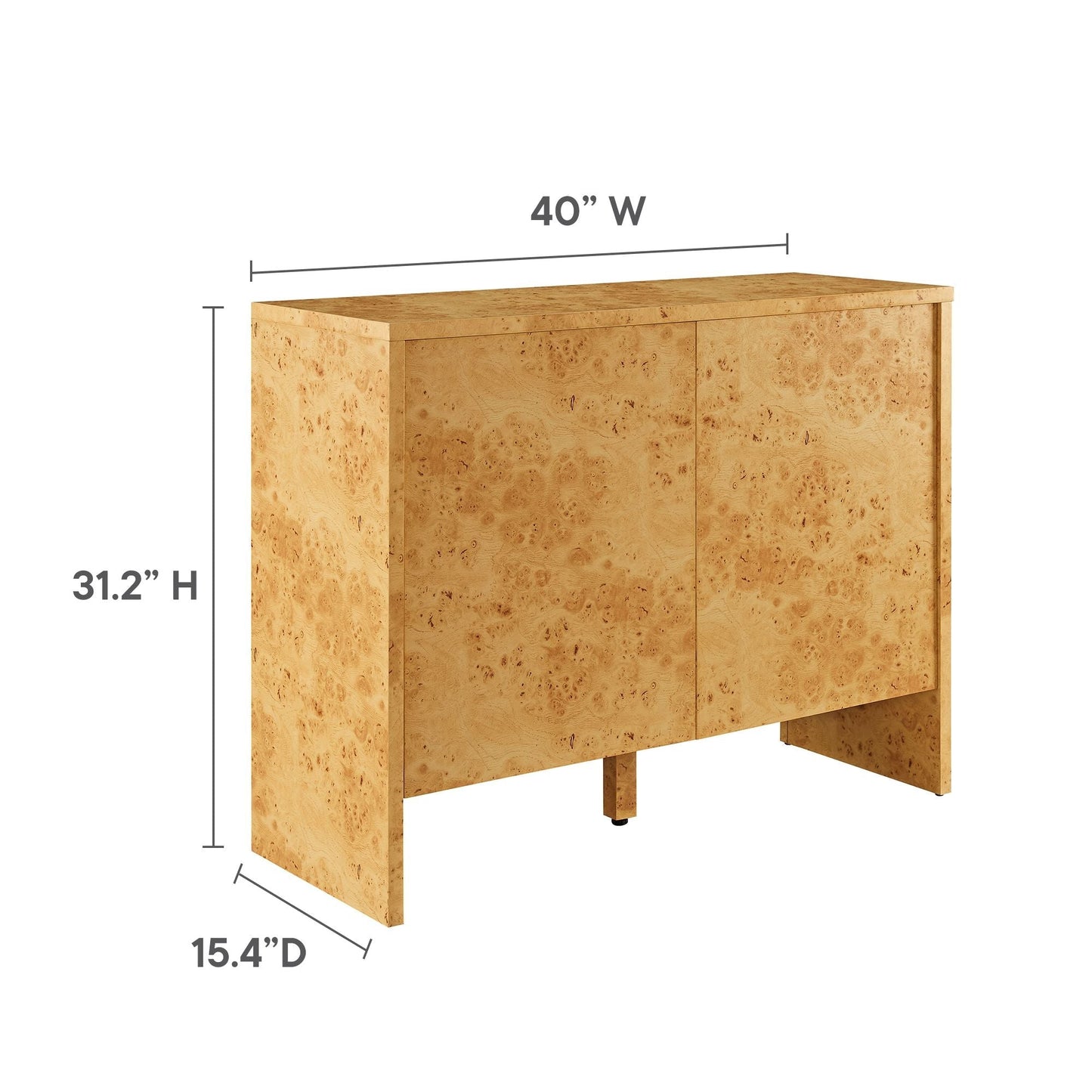 Hudson 40" Burl Wood Sideboard by Modway