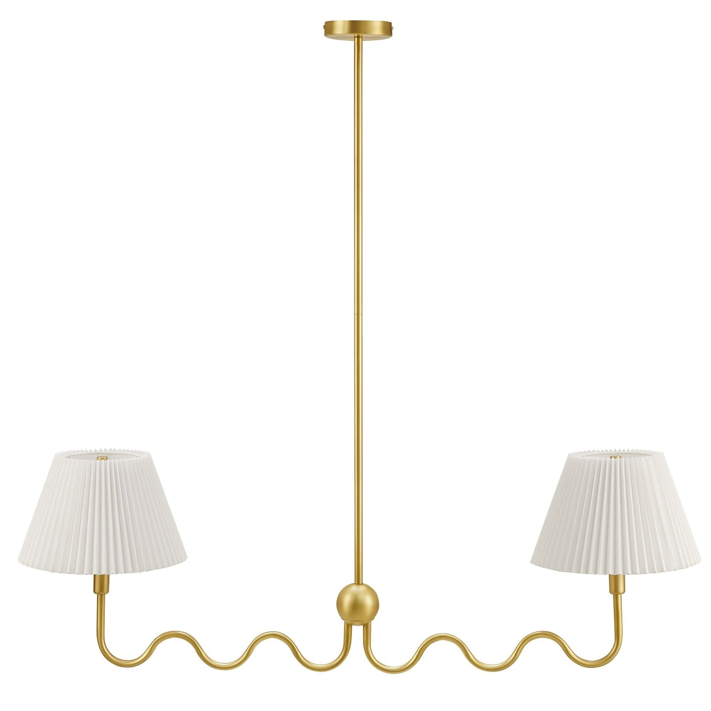 Wave Squiggle 2-Arm Pendant Light by Modway