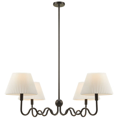 Wave Squiggle 4-Arm Pendant Light by Modway