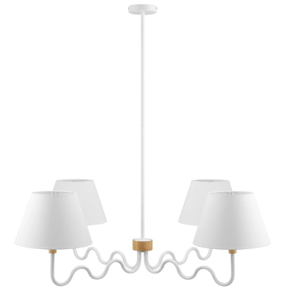 Sunlit Squiggle 4-Arm Pendant Light by Modway