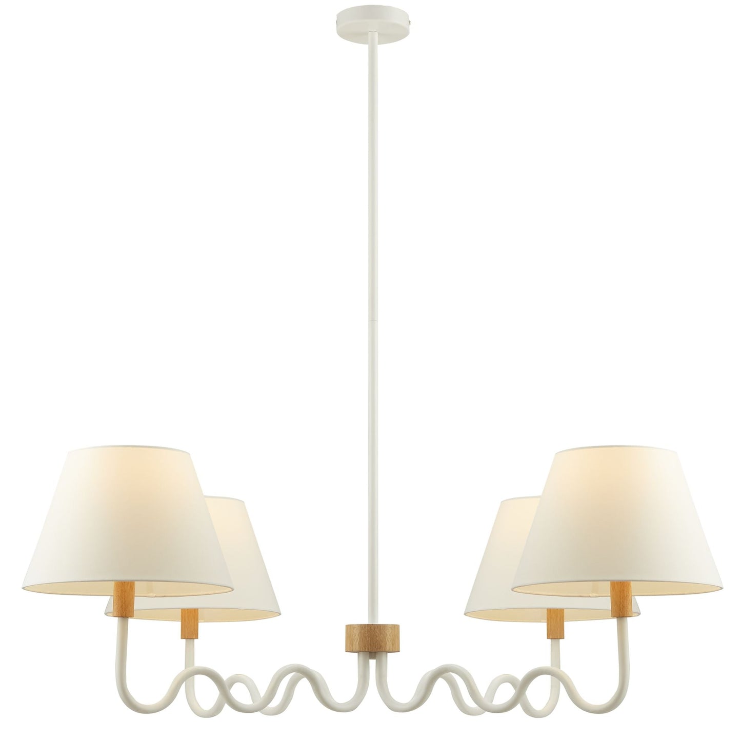 Sunlit Squiggle 4-Arm Pendant Light by Modway