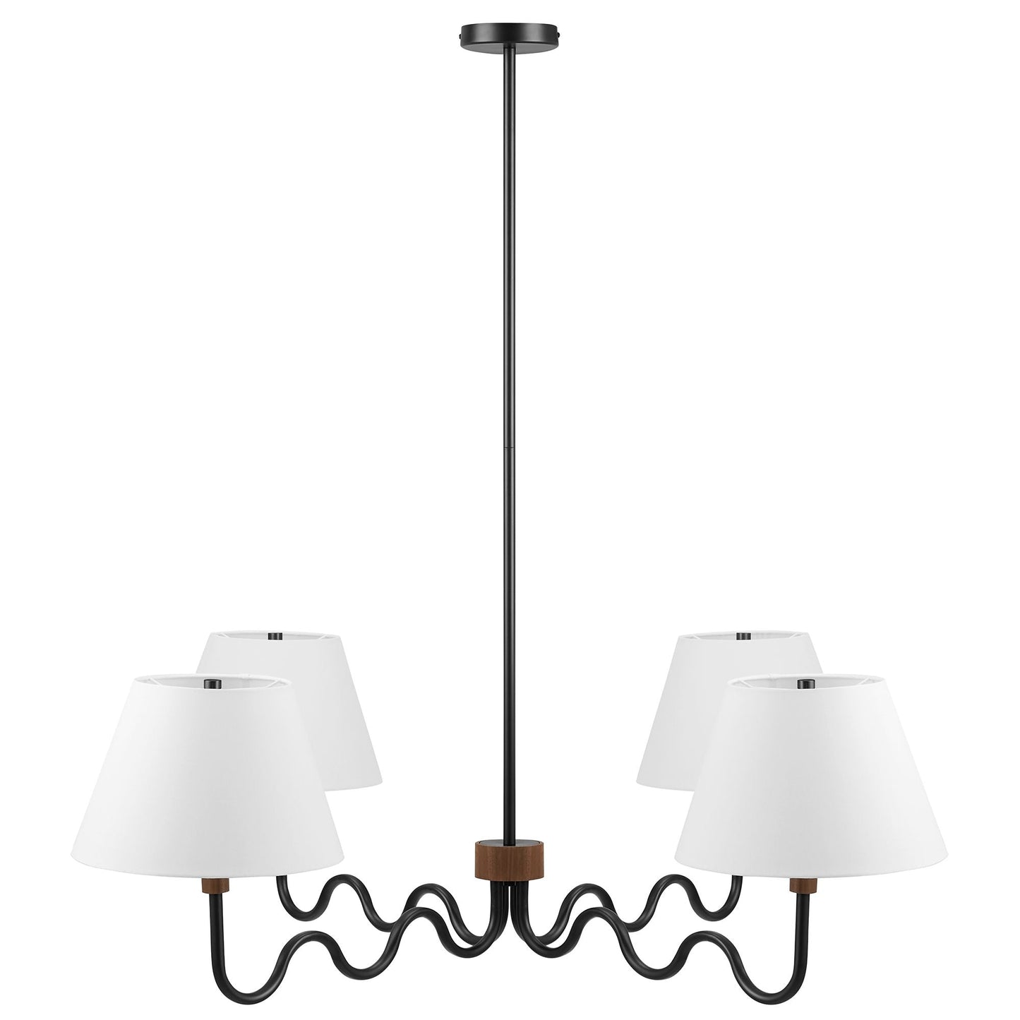 Sunlit Squiggle 4-Arm Pendant Light by Modway