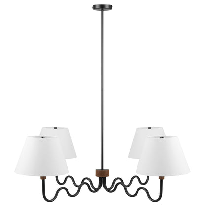 Sunlit Squiggle 4-Arm Pendant Light by Modway