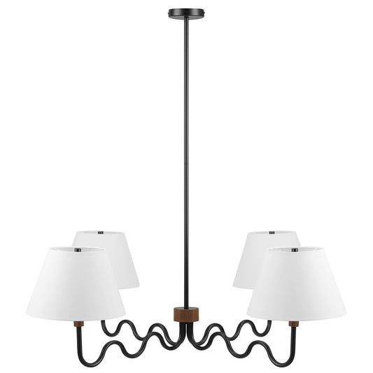Sunlit Squiggle 4-Arm Pendant Light by Modway
