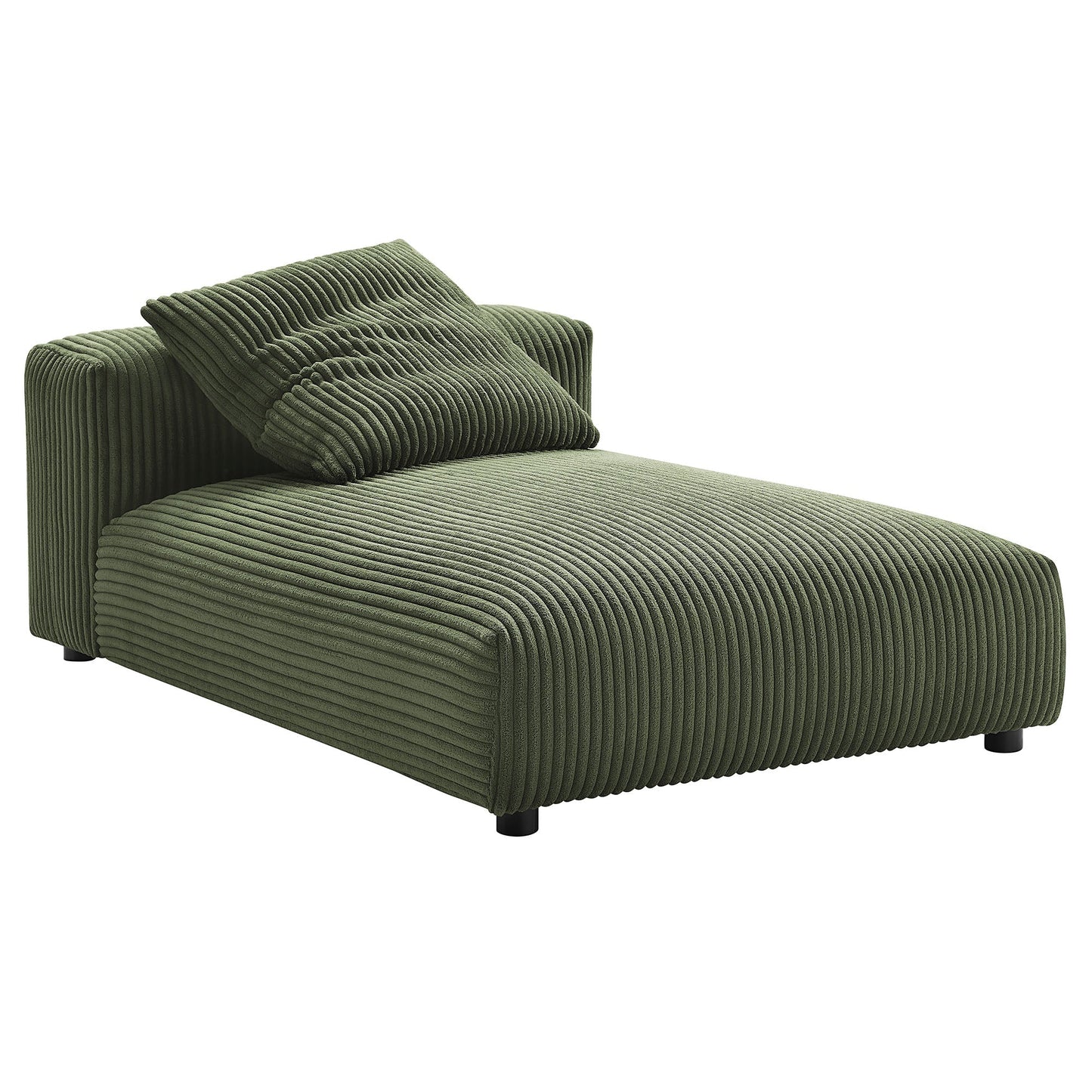 Solace 2-Piece Modular Corduroy Upholstered Sectional Sofa with Chaise