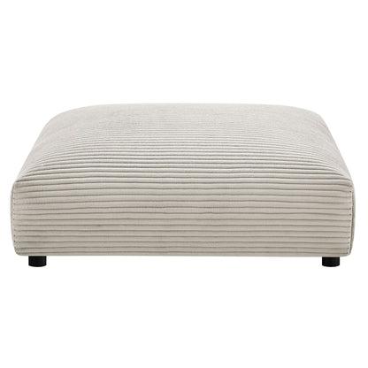 Solace Modular Corduroy Upholstered Armless Chair and Ottoman Set by Modway