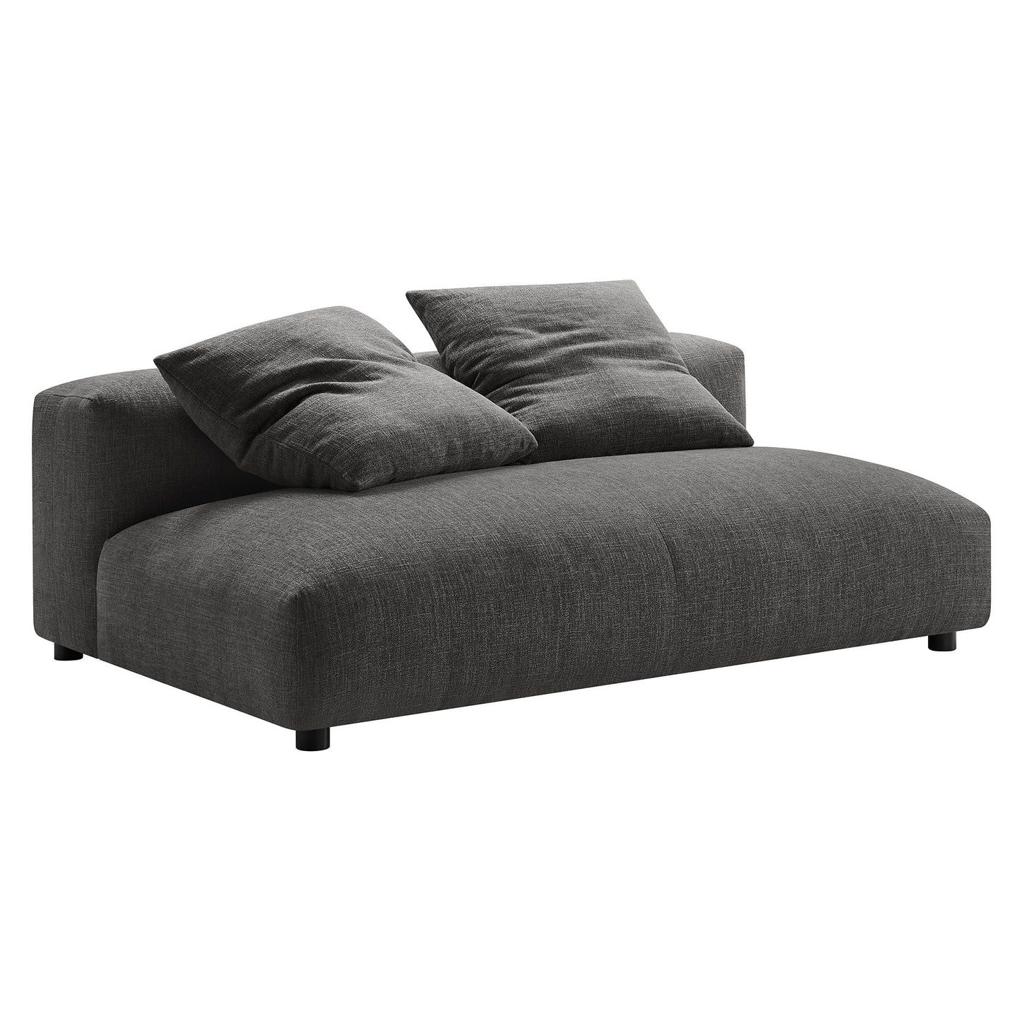 Solace 2-Piece Modular Upholstered Fabric Sectional Sofa with Chaise by Modway