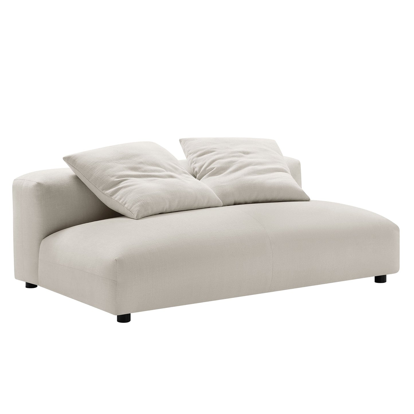 Solace 2-Piece Modular Upholstered Fabric Sectional Sofa with Chaise by Modway