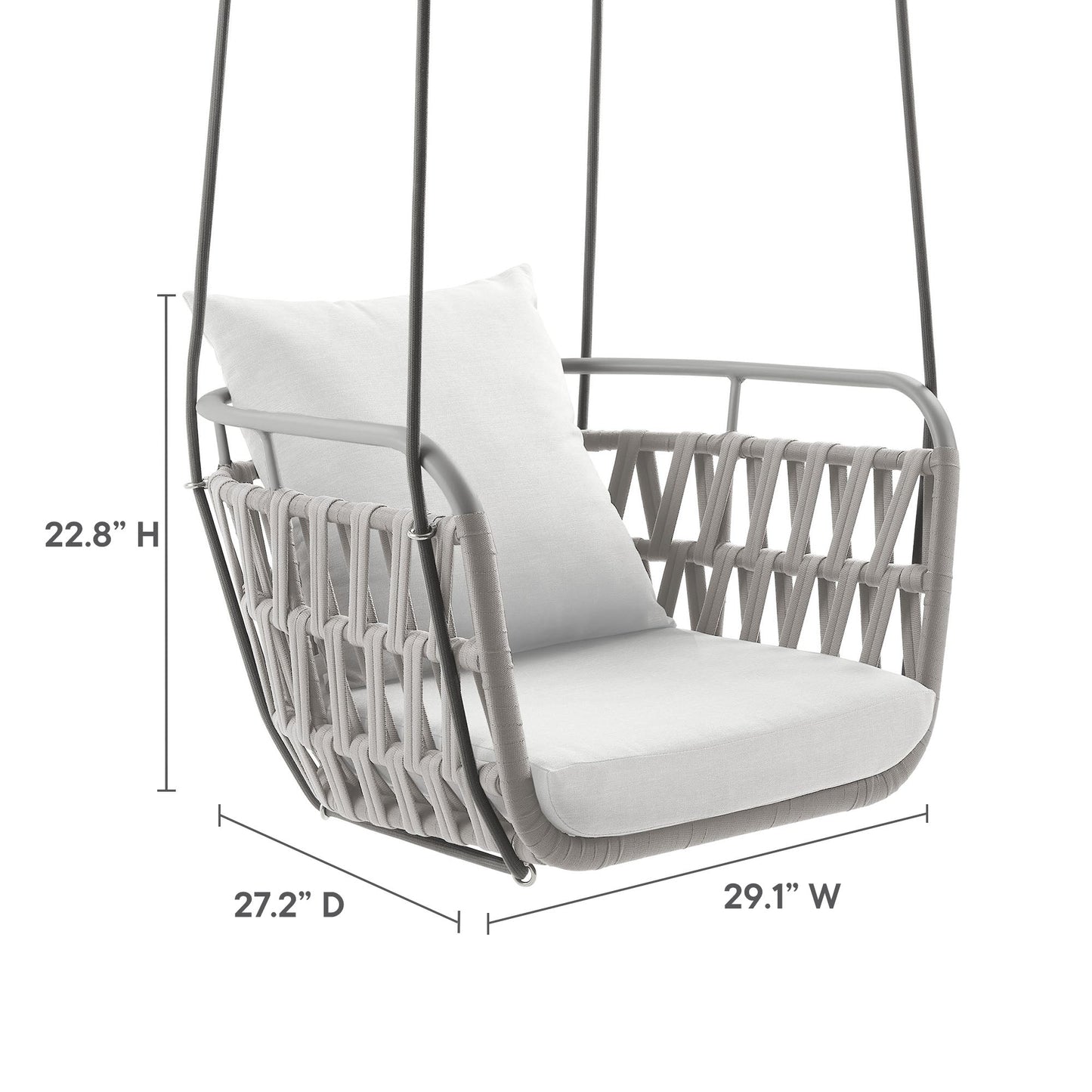 Kaliah Outdoor Patio Aluminum Swing Chair by Modway