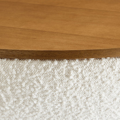Tridome Round Boucle Upholstered Storage Coffee Table by Modway