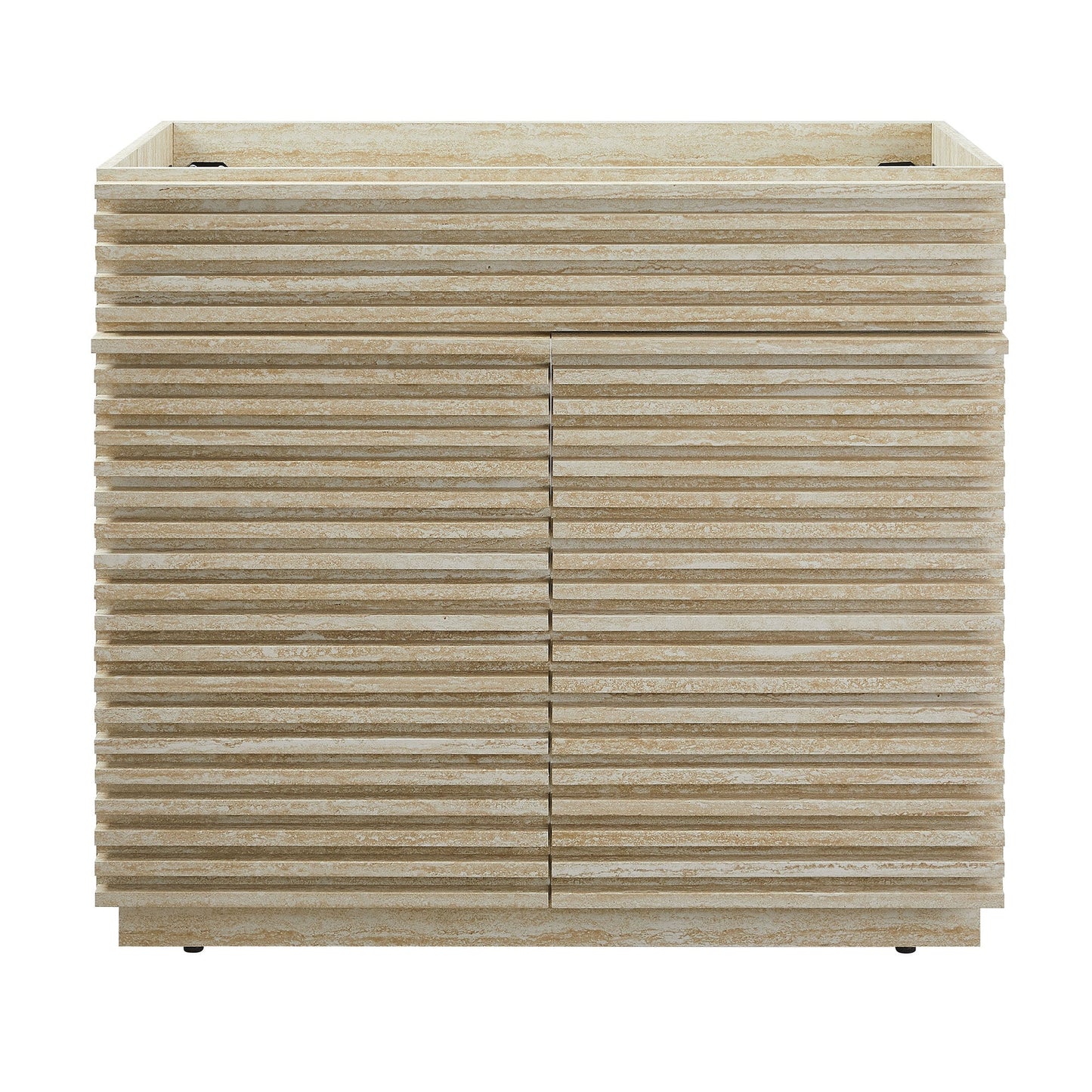 Render 36" Faux Travertine Bathroom Vanity Cabinet