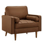 Valour Tufted Vegan Leather Accent Armchair by Modway