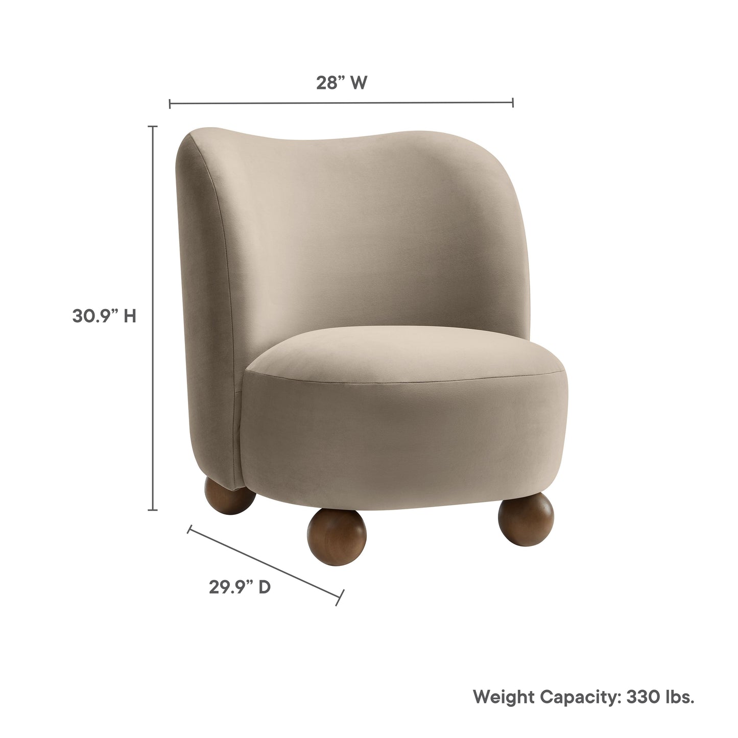 Monroe Performance Velvet Accent Chair by Modway