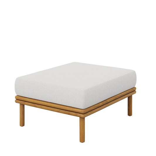 Wren Outdoor Patio Teak Wood Ottoman By Modway