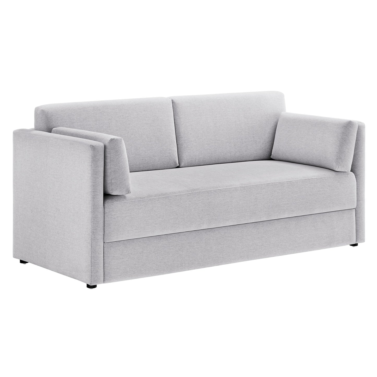 Linden Upholstered Heathered Chenille Small Sofa
