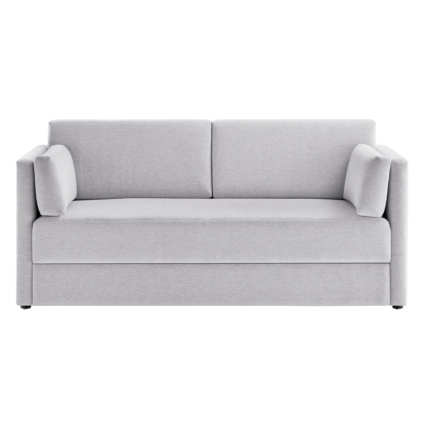 Linden Upholstered Heathered Chenille Small Sofa