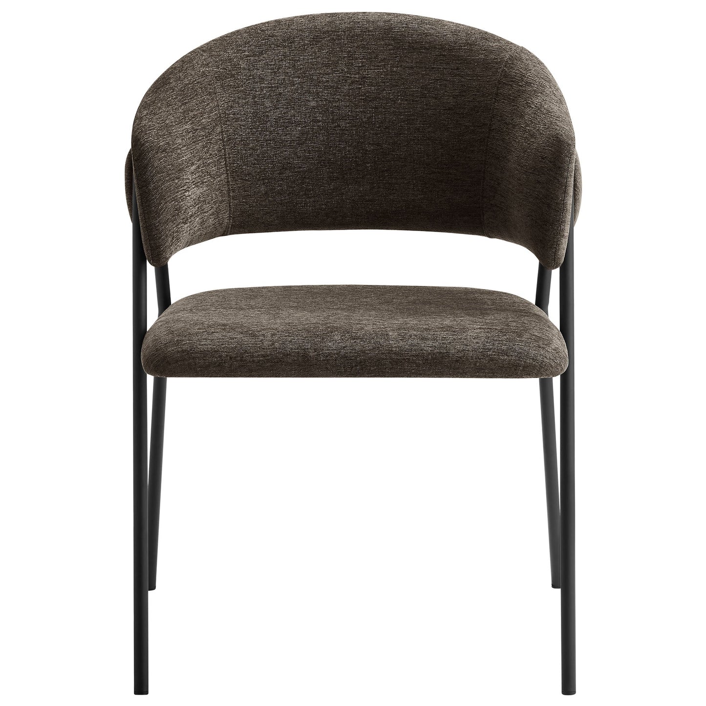 Nella Upholstered Heathered Chenille Dining Chairs Set of 2 by Modway
