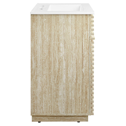 Render 24" Faux Travertine Bathroom Vanity With Sink by Modway