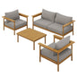Wren 4-Piece Outdoor Patio Teak Wood Furniture Set by Modway