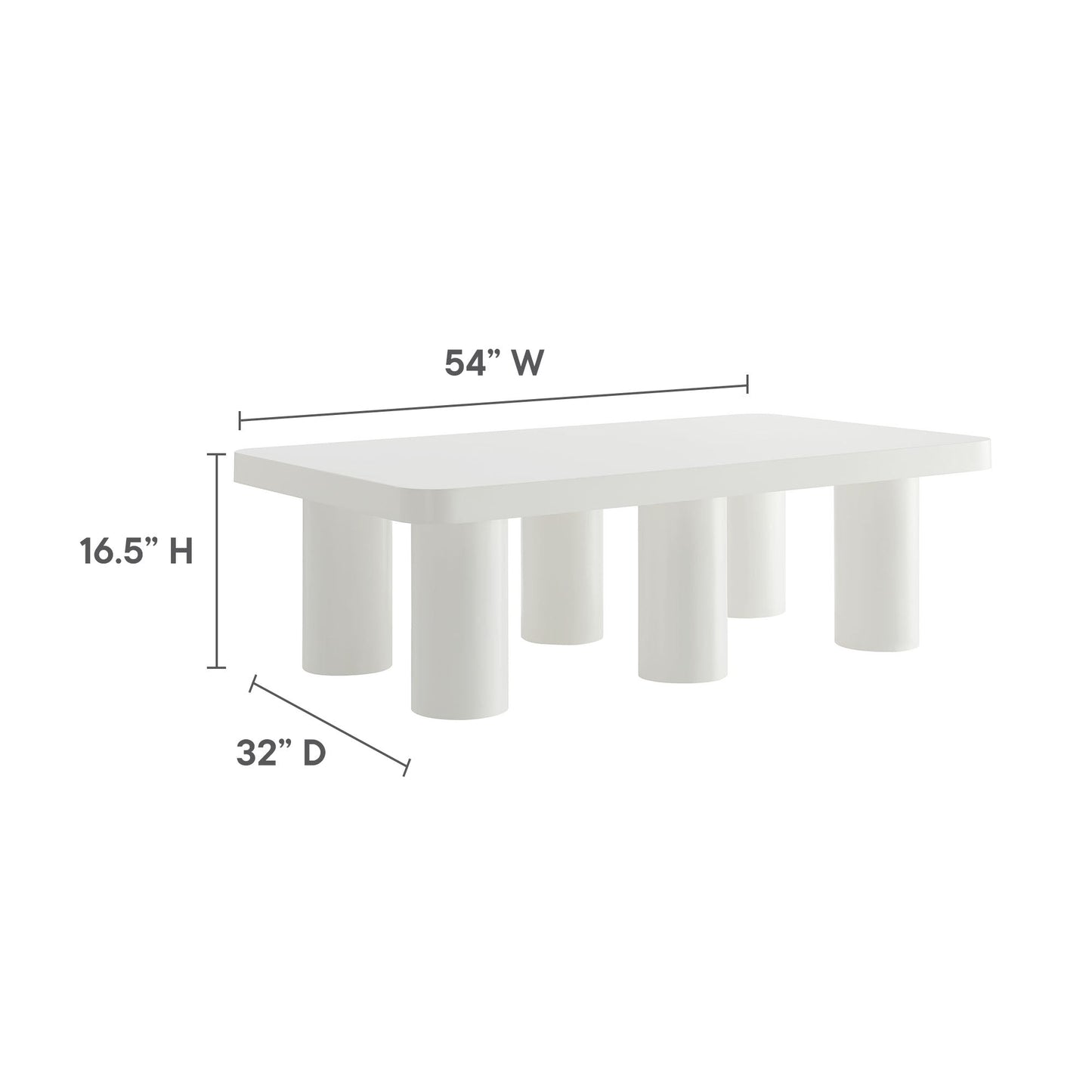 Cleo 54-Inch Rectangular Coffee Table by Modway