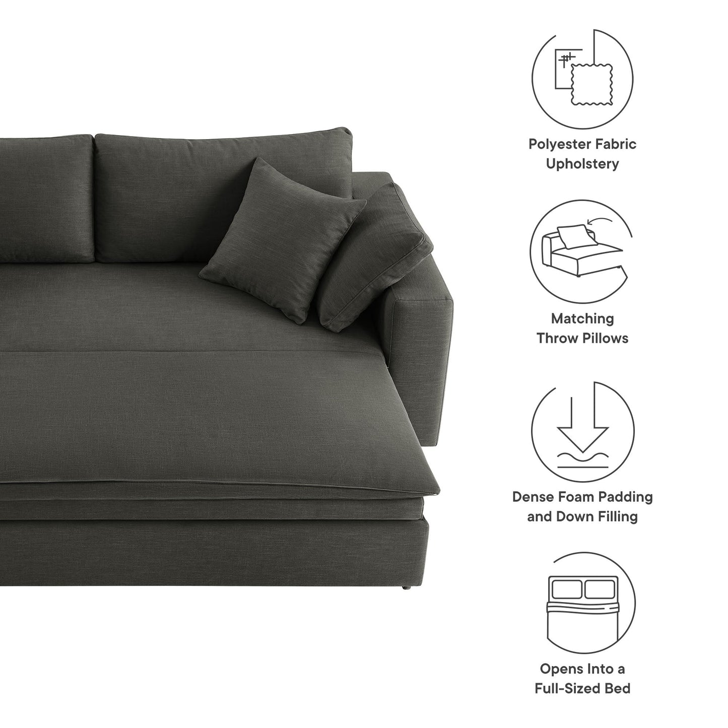 Commix Down Filled Overstuffed Sleeper Sofa by Modway