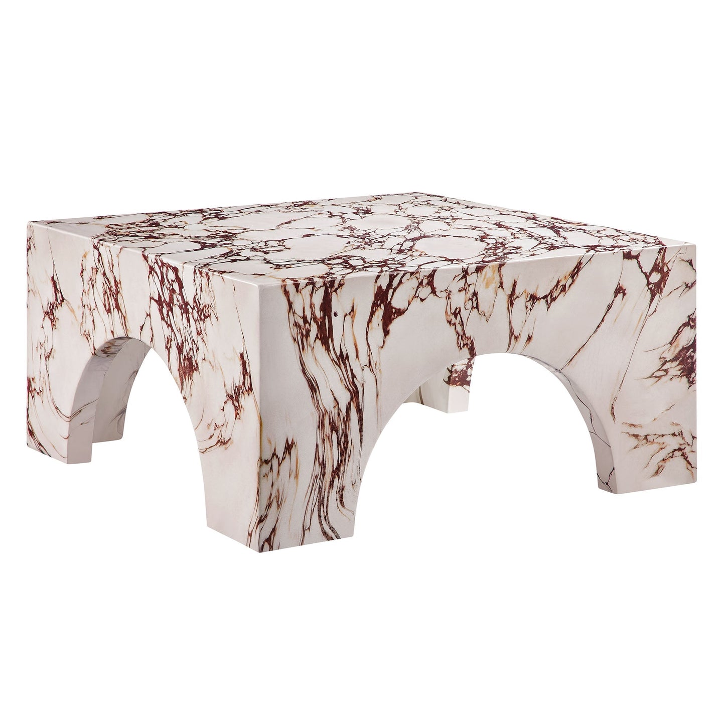 Valen Indoor - Outdoor Patio Arched Concrete Coffee Table by Modway