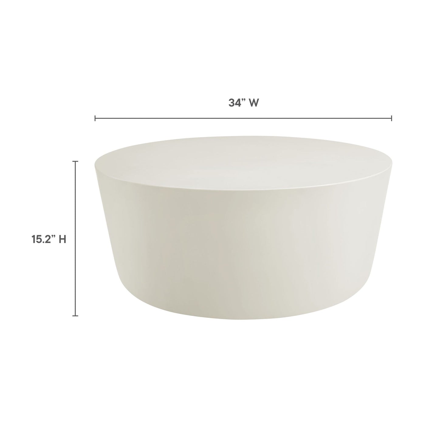 Brion Round Indoor-Outdoor Concrete Coffee Table by Modway