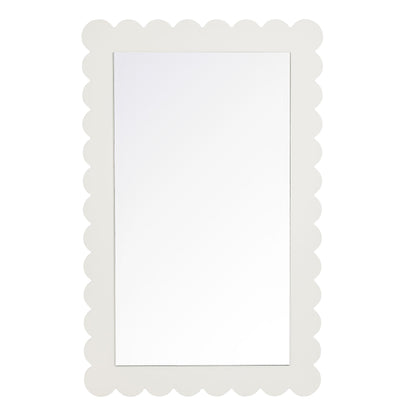 Emmeline Scalloped Rectangle Wall Mirror by Modway