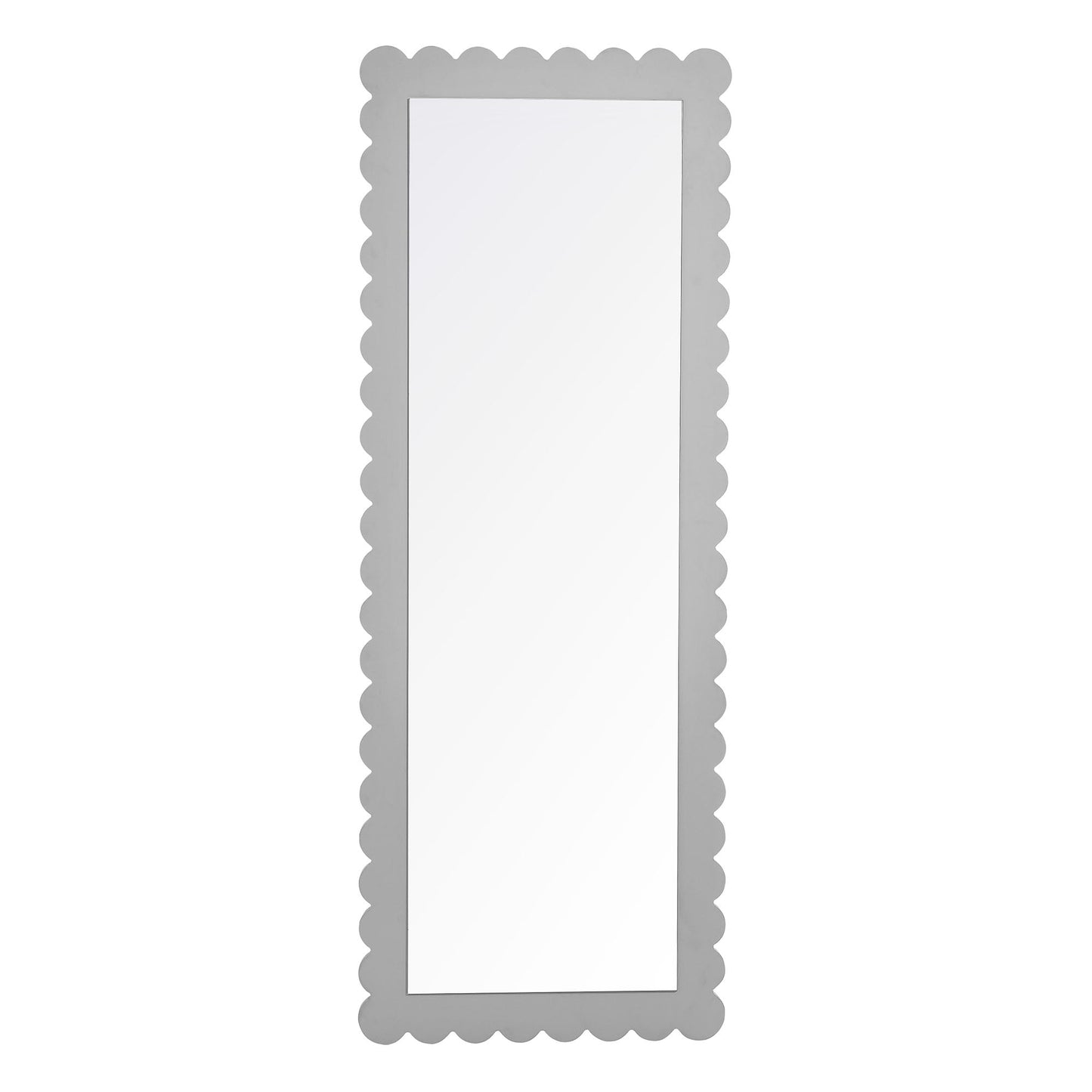 Emmeline Scalloped Rectangle Floor Mirror by Modway