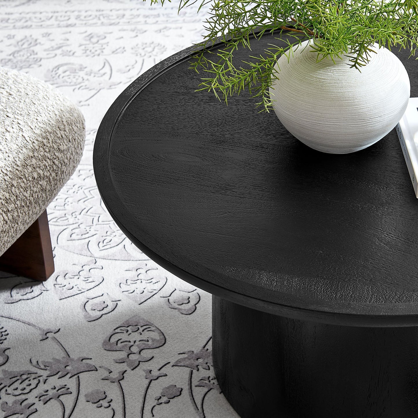 Holloway 30" Round Mango Wood Coffee Table by Modway