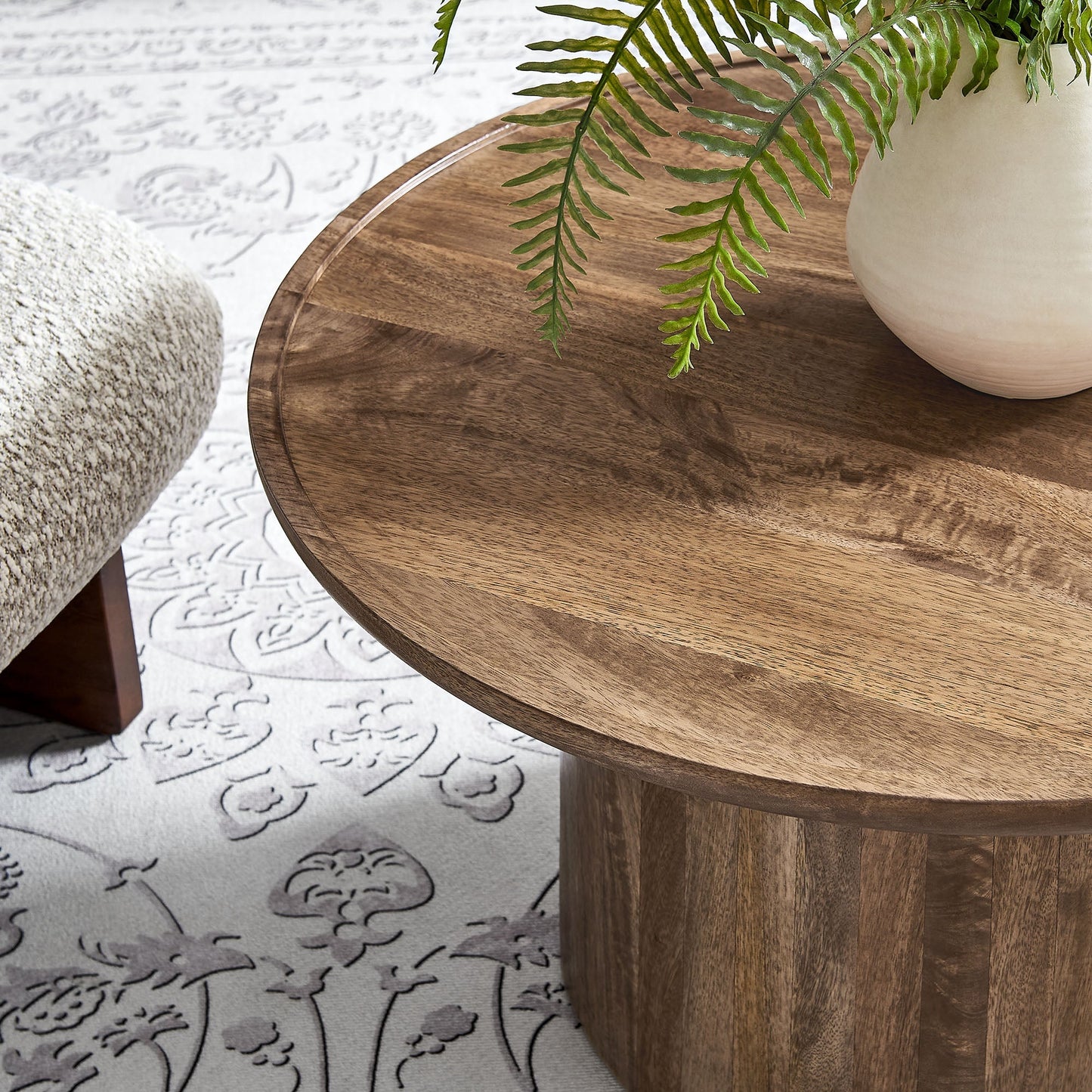 Holloway 30" Round Mango Wood Coffee Table by Modway